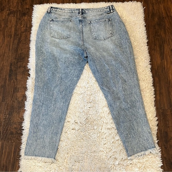 KanCan Jeans Womens Plus 16w Ripped Destroyed Frayed Hem Ankle Skinny Stretch - Picture 2 of 9